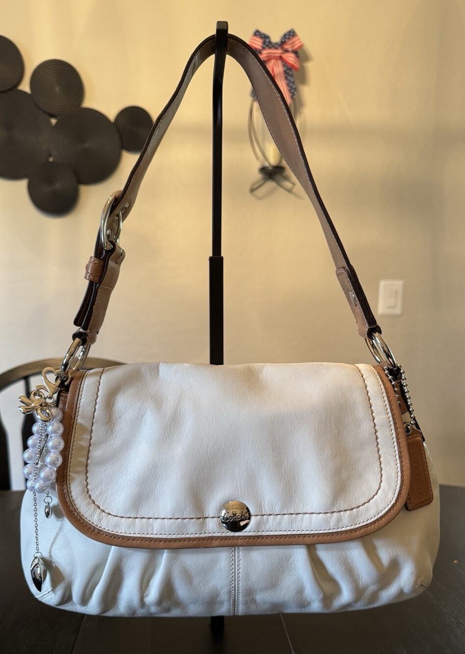 Coach Soho Pleated Leather Flap Shoulder Bag